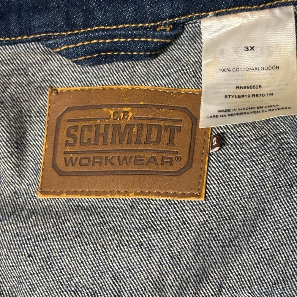 C.E.Schmidt Workwear Jean
Jacket Sz 3XL Denim
Trucker Blue Vintage Coat - Picture 7 of 8